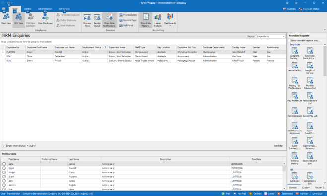 New columns in HRM grids